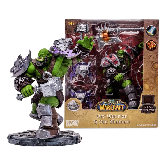 World of Warcraft Akciófigura - Orc: Shaman / Warrior 15 cm