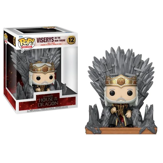 House of the Dragon Deluxe POP! TV Vinyl Figura - Viserys on The Iron Throne 9 cm #12