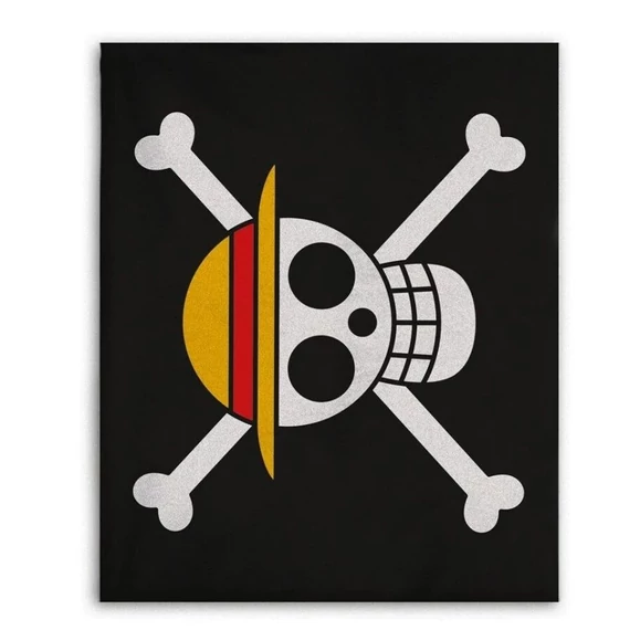 One Piece Flanel Pléd - Straw Hat Crew 100% Flanel 130x160 cm