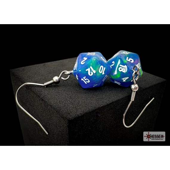 Chessex Fülbevaló - Festive Waterlily Mini-Poly D20 (2db)