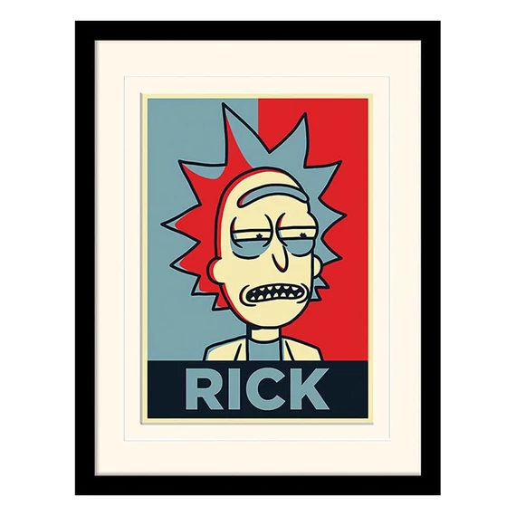 Rick and Morty Collector Print Keretezett Poszter - Rick Campaign (Fehér Háttérrel) 30 x 40 cm