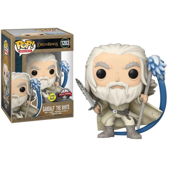 Lord of the Rings Funko POP! Figura - Earth Day 2022 Gandalf the White w/Sword & Staff(GW) 9 cm #120