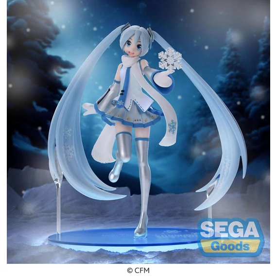Hatsune Miku Luminasta PVC Szobor - Snow Miku Sky Town Ver. 22 cm