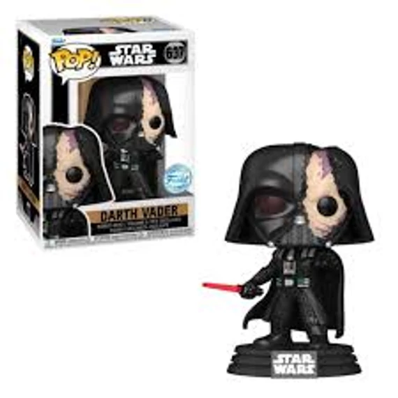 Star Wars: Obi-Wan Kenobi Funko POP! Vinyl Figura - Darth Vader (Damaged Helmet) 9 cm #637 (Exclusive)