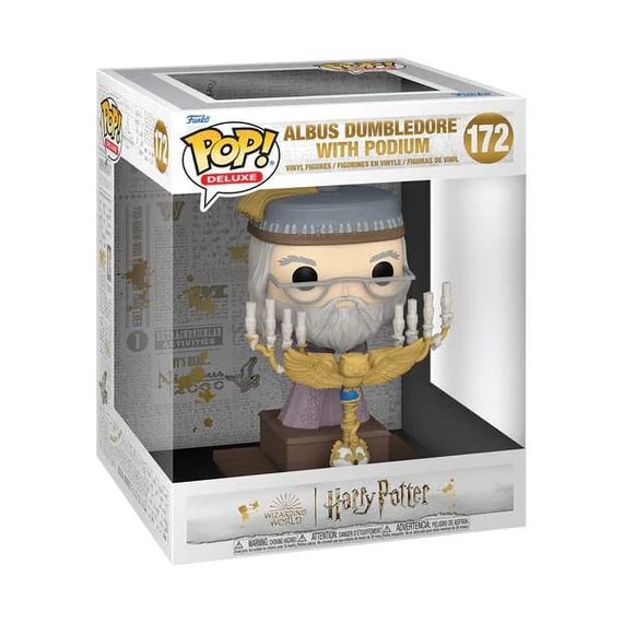 Harry Potter POP! Deluxe Vinyl Figura - Dumbledore w/Podium 12 cm #172
