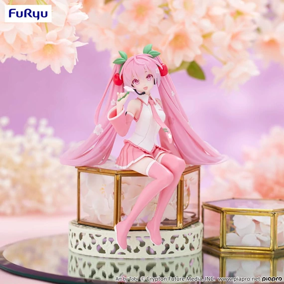 Hatsune Miku Noodle Stopper PVC Szobor - Sakura Miku 2024 15 cm