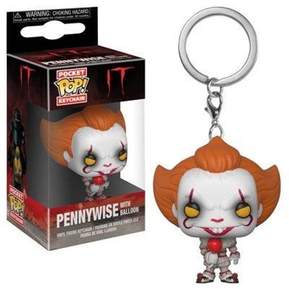 Stephen King&apos;s It Pocket POP! Kulcstartó - Pennywise w/ Balloon 4 cm