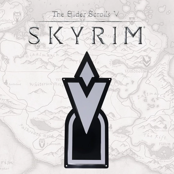 Elder Scrolls Skyrim Fém Tábla - Skyrim Quest Marker