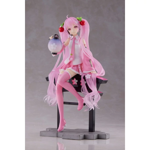 Hatsune Miku AMP PVC Szobor - Sakura Miku Lantern Ver. Reissue 20 cm