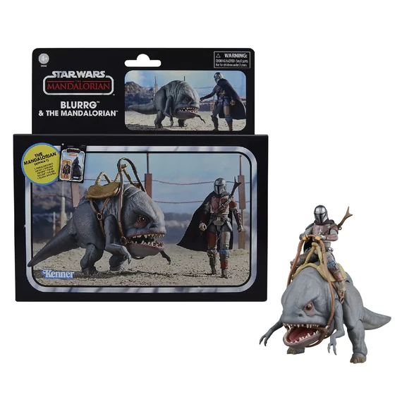 Star Wars: The Mandalorian Vintage Collection Akciófigura - Blurrg & Mandalorian 10 cm