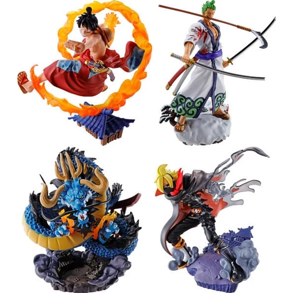 One Piece Petitrama PVC Mini Szobor - Logbox Re Birth Wano Kuni Vol. 1 Set 9 cm