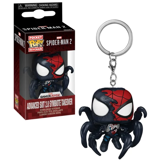 Spider-Man 2 Pocket POP! Kulcstartó - Advanced Suit 2.0 Symbiote Takeover 4 cm