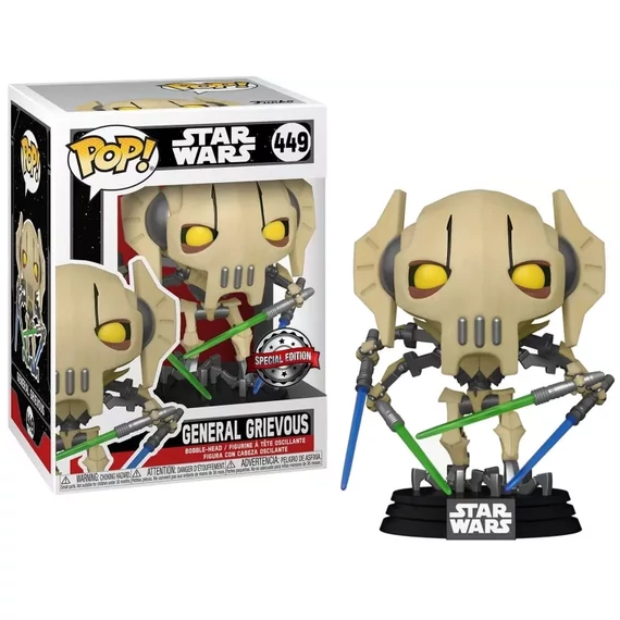 Star Wars POP! Figura - General Grievous "4 Lightsabers" 9 cm #449