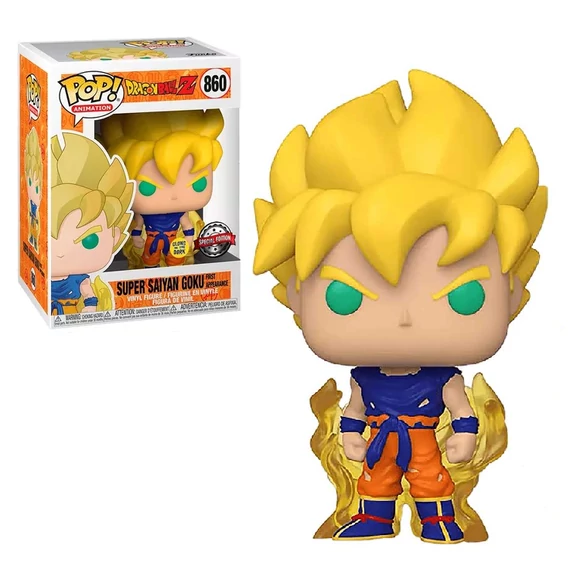 Dragon Ball Z POP! Animation Figura - Goku Super Saiyan (GITD) 9 cm #860