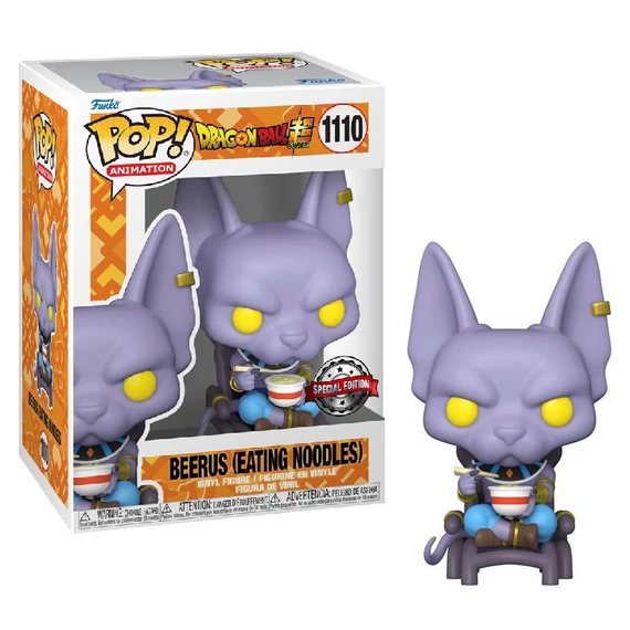 Dragon Ball Super POP! Animation Figura - Beerus (Eating Noodles) 9 cm #1110