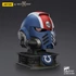 Kép 4/6 - Warhammer 40,000: Space Marine 2 Replica Ultramarines Lieutenant Titus helmet with Display Stand 44 cm
