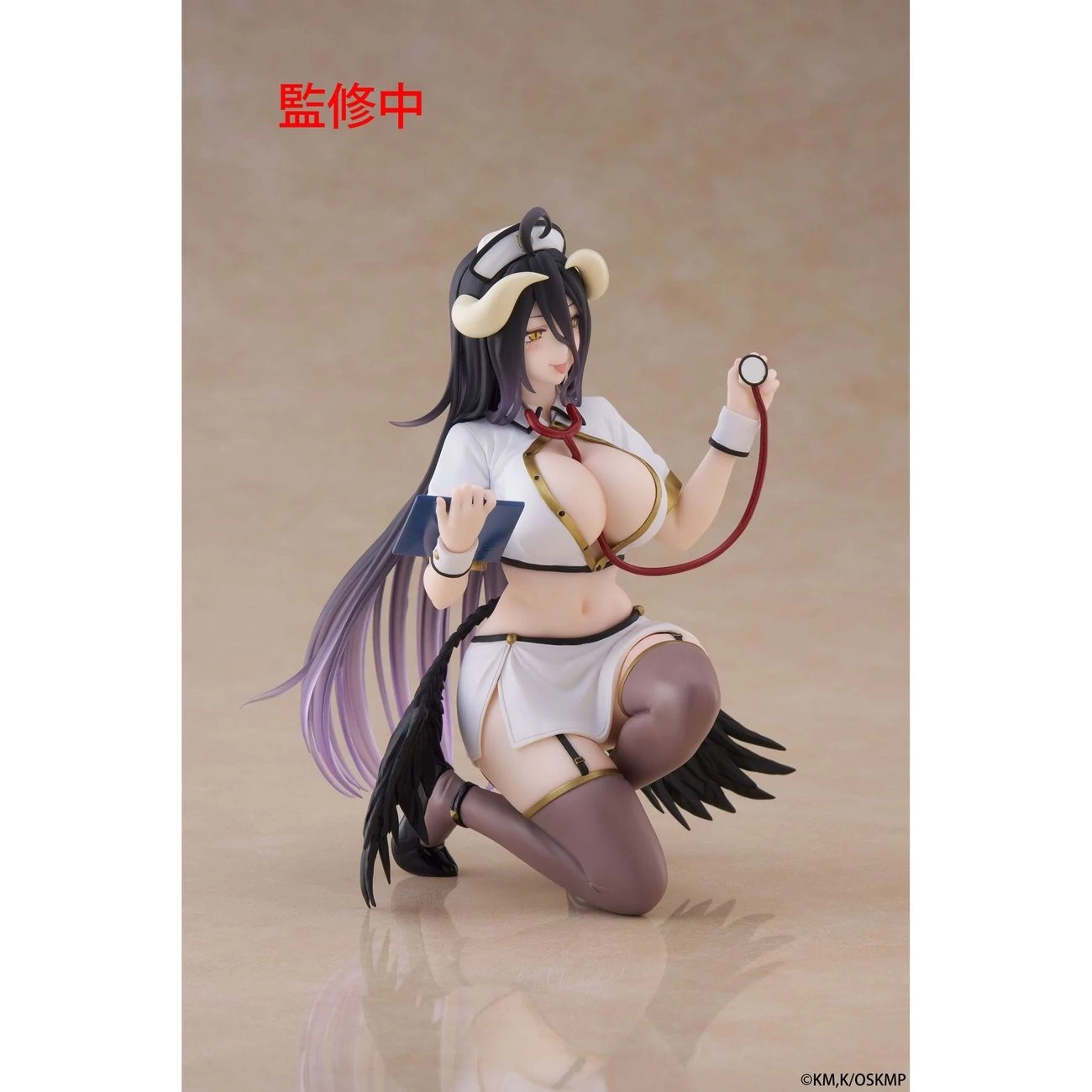 Overlord PVC Statue Desktop Cute Figura Albedo Nurse Ver. Renewal 13 cm