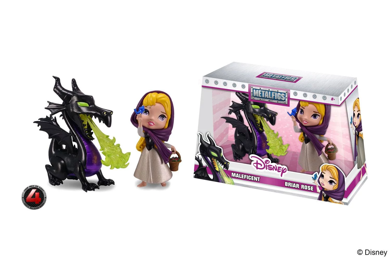 Disney Metalfigs Diecast Mini Figura 2-Pack Maleficent & Briar Rose 10 cm