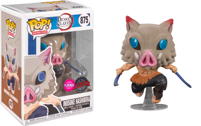 Demon Slayer Funko POP! Animation Figura - Inosuke Hashibira Masked (Flocked) 9 cm #875