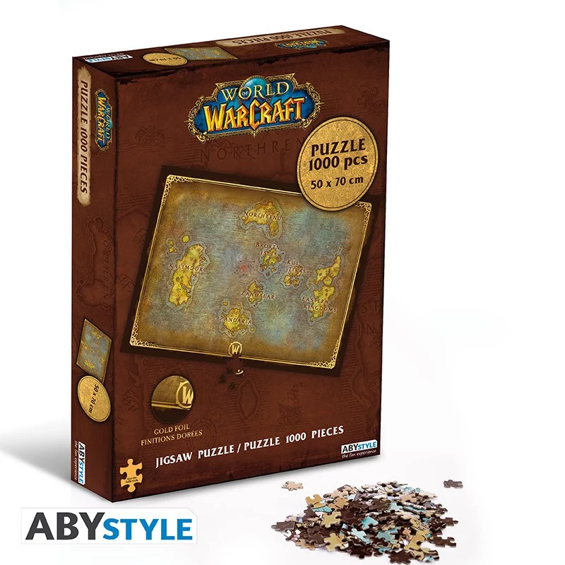 WORLD OF WARCRAFT - Jigsaw puzzle 1000 db-os - Azeroth's map