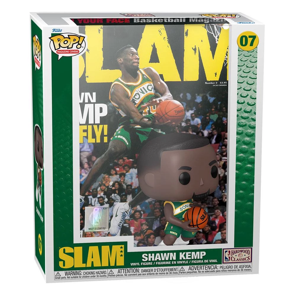NBA Cover Funko POP! Basketball Vinyl Figura - Shawn Kemp (SLAM Magazin) 9 cm