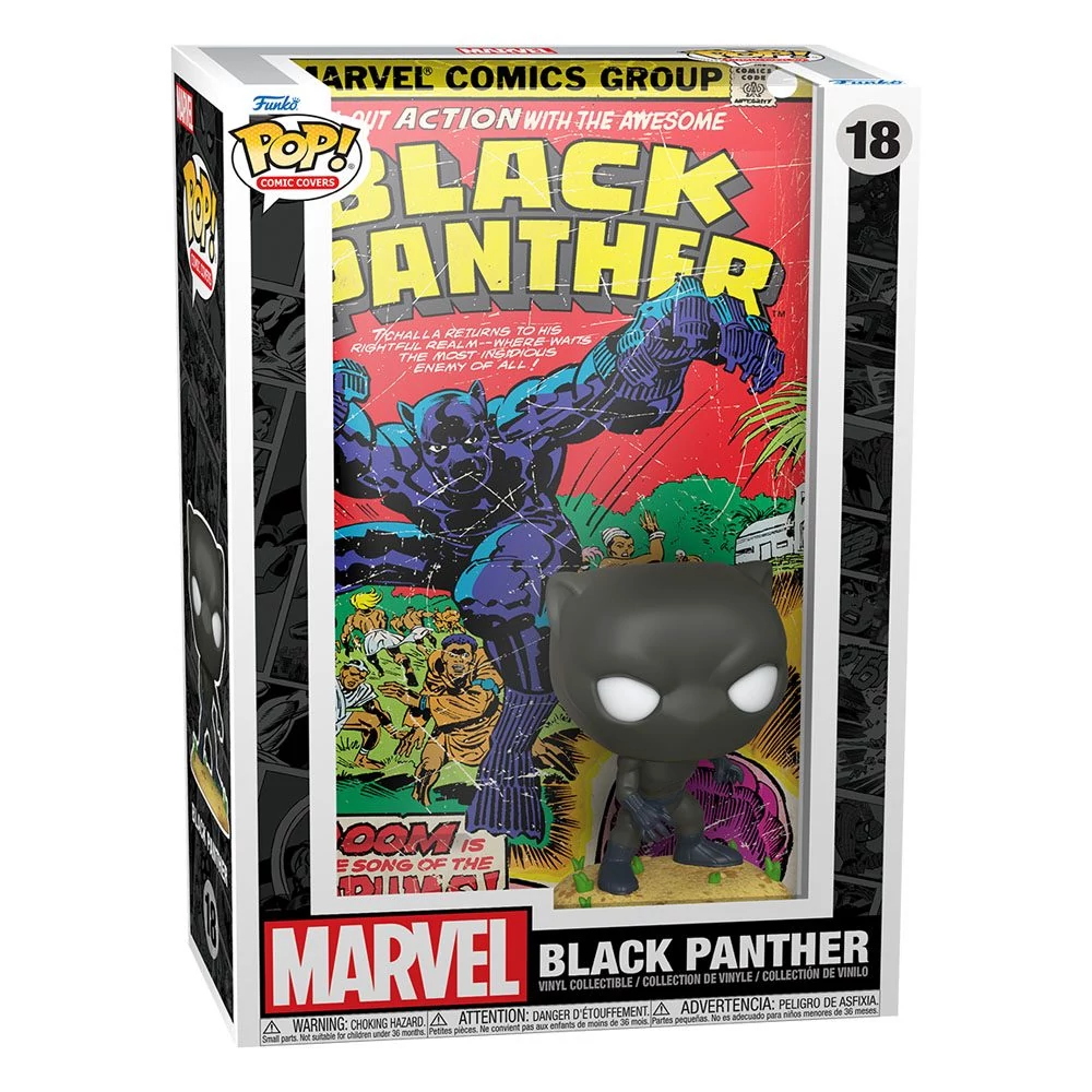 Marvel Comics POP! Comic Cover Vinyl Figura - Black Panther 9 cm