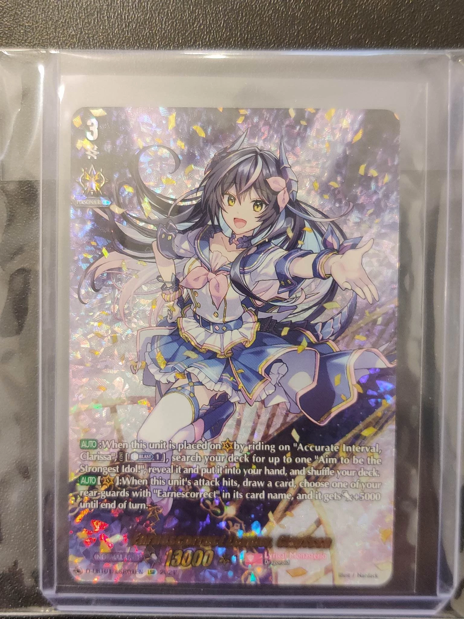 Cardfight!! Vanguard Lyrical Melody TCG - Earnescorrect Leader, Clarissa [D Format] (V.3 - Secret Rare)