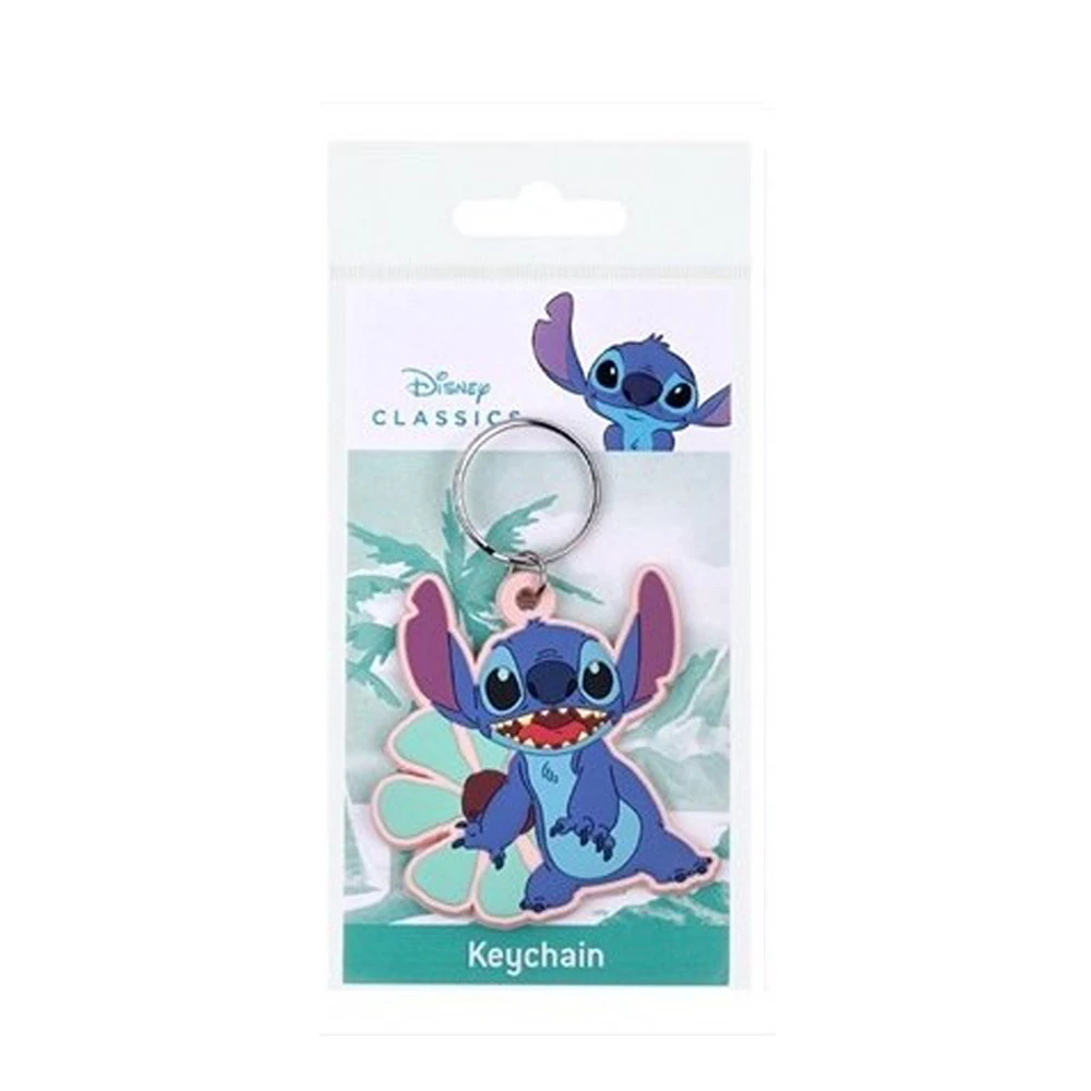 Lilo és Stitch PVC kulcstartó - Stitch w/Flower