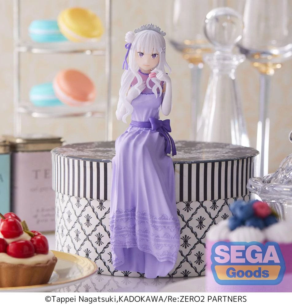 Re:Zero - Starting Life in Another World: Lost in Memories PM Perching PVC Szobor - Emilia (Dressed-