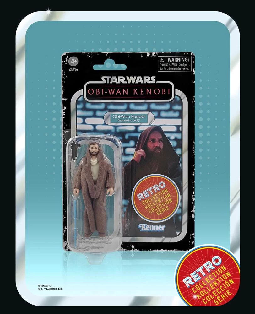 Star Wars: Obi-Wan Kenobi Retro Collection 2022 Akciófigura - Obi-Wan Kenobi (Wandering Jedi) 10 cm