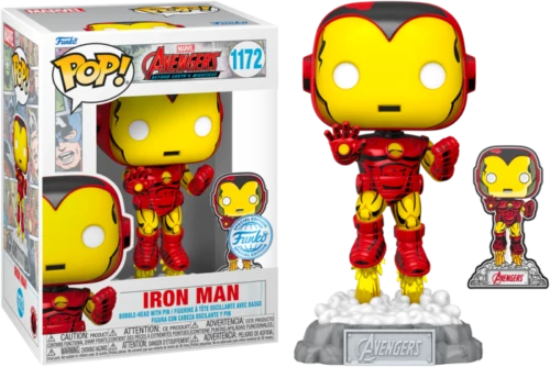 Marvel: Avengers Funko POP! Figura - Iron Man with Pin 9 cm (Exclusive) #1172