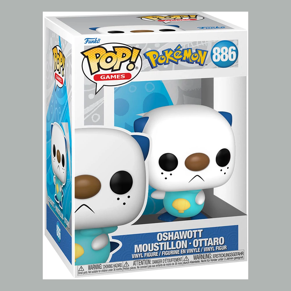 Pokemon Funko POP! Games Vinyl Figura - Oshawott (EMEA) 9 cm #886