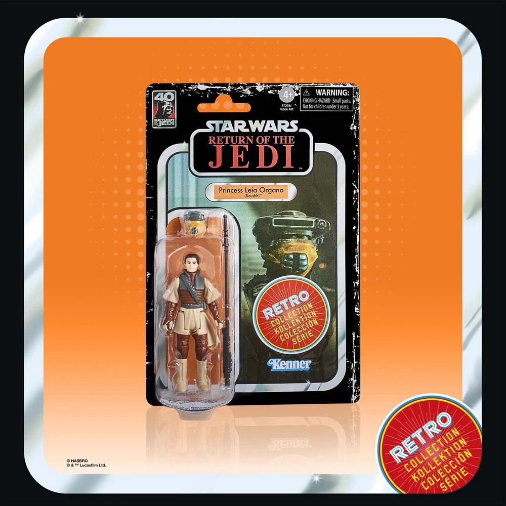 Star Wars Episode VI Retro Collection Akciófigura - Princess Leia Organa (Boushh) 10 cm