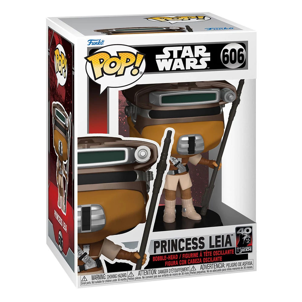 Star Wars Return of the Jedi 40th Anniversary Funko POP! Vinyl Figura - Leia (Boushh) 9 cm #606