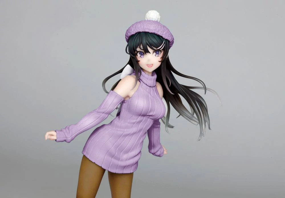 Rascal Does Not Dream of Bunny Girl Senpai PVC Szobor - Mai Sakurajima Knit One-piece Ver. 23 cm