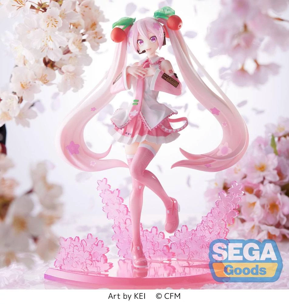 Hatsune Miku Luminasta PVC Szobor - Sakura Miku 2023 21 cm