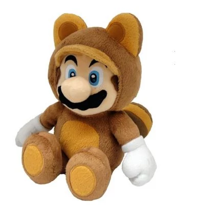 Super Mario Plüssfigura - Tanooki Mario 20 cm