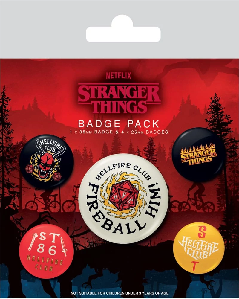 Stranger Things Kitűzők - Hellfire Club