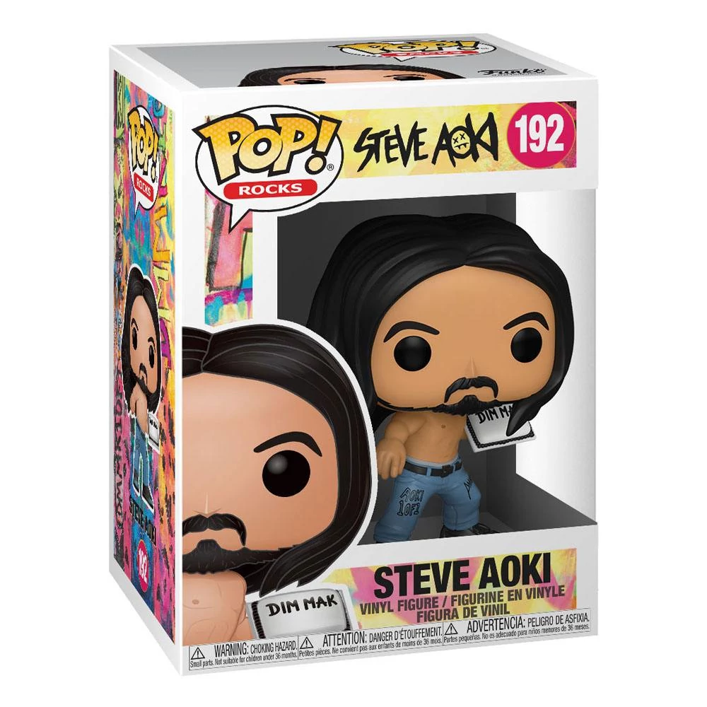 Steve Aoki Funko POP! Rocks Vinyl Figura - Steve Aoki w/Cake 9 cm #192