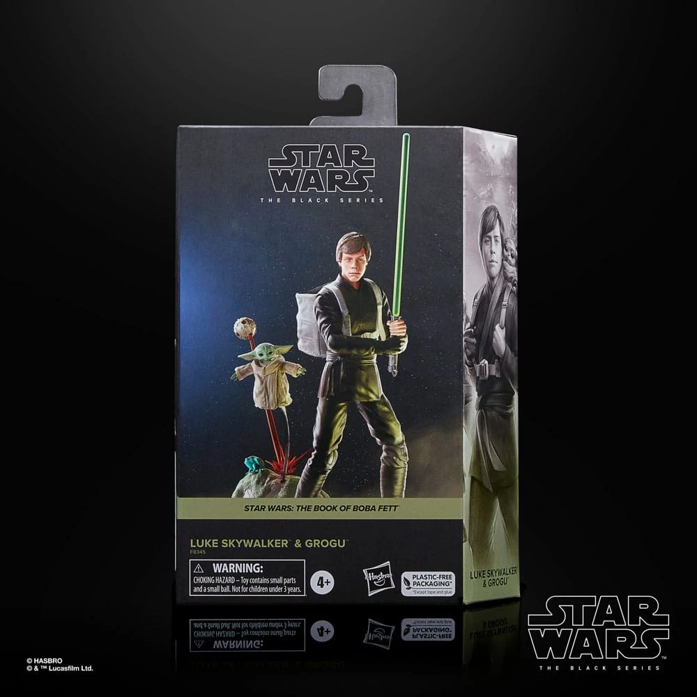 Star Wars: The Book of Boba Fett Black Series Akciófigurák - Luke Skywalker & Grogu 15 cm