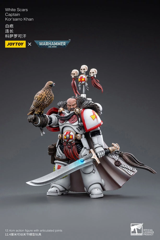 Warhammer 40k Akciófigura - 1/18 White Scars Captain Kor'sarro Khan 12 cm