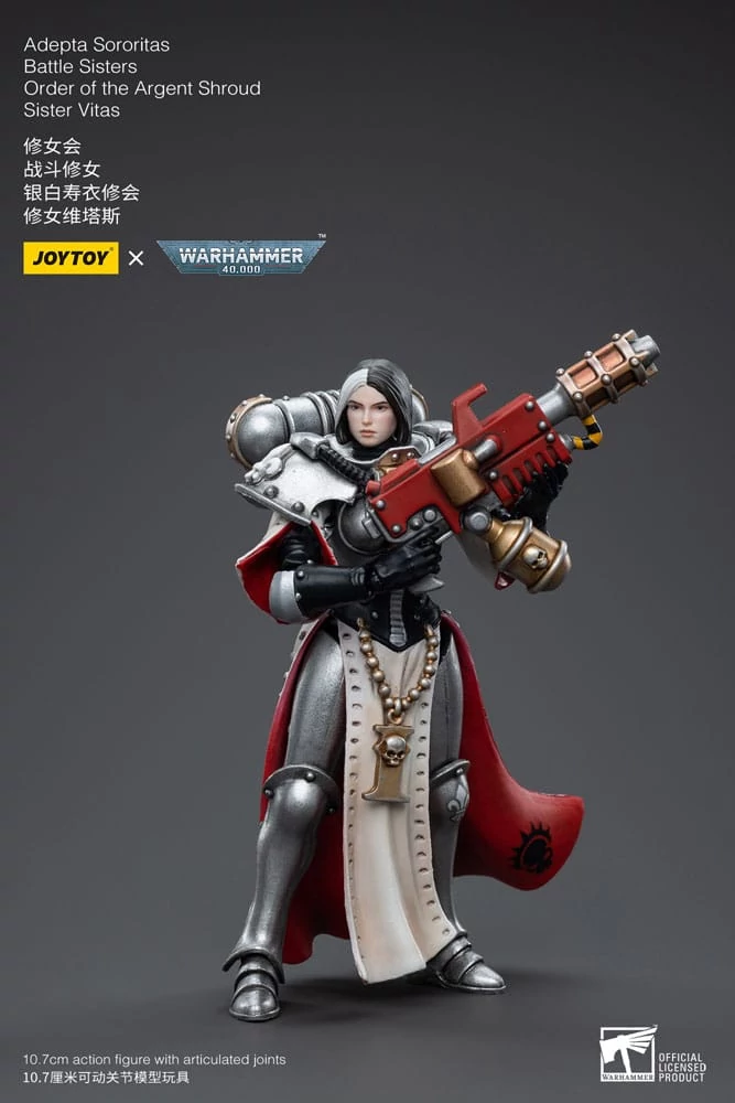 Warhammer 40k Akciófigura - 1/18 Adepta Sororitas Battle Sisters Order of the Argent Shroud Sister V