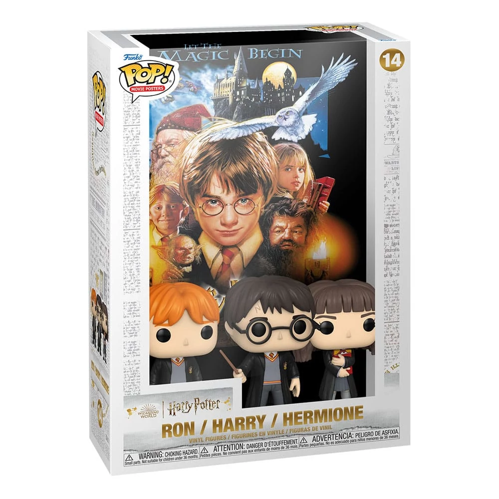 Harry Potter POP! Movie Poszter és Figurák - Sorcerer's Stone (Ron,Harry,Hermione) 9 cm #14