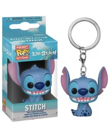 Lilo & Stitch Pocket POP! Kulcstartó - Stitch 4 cm