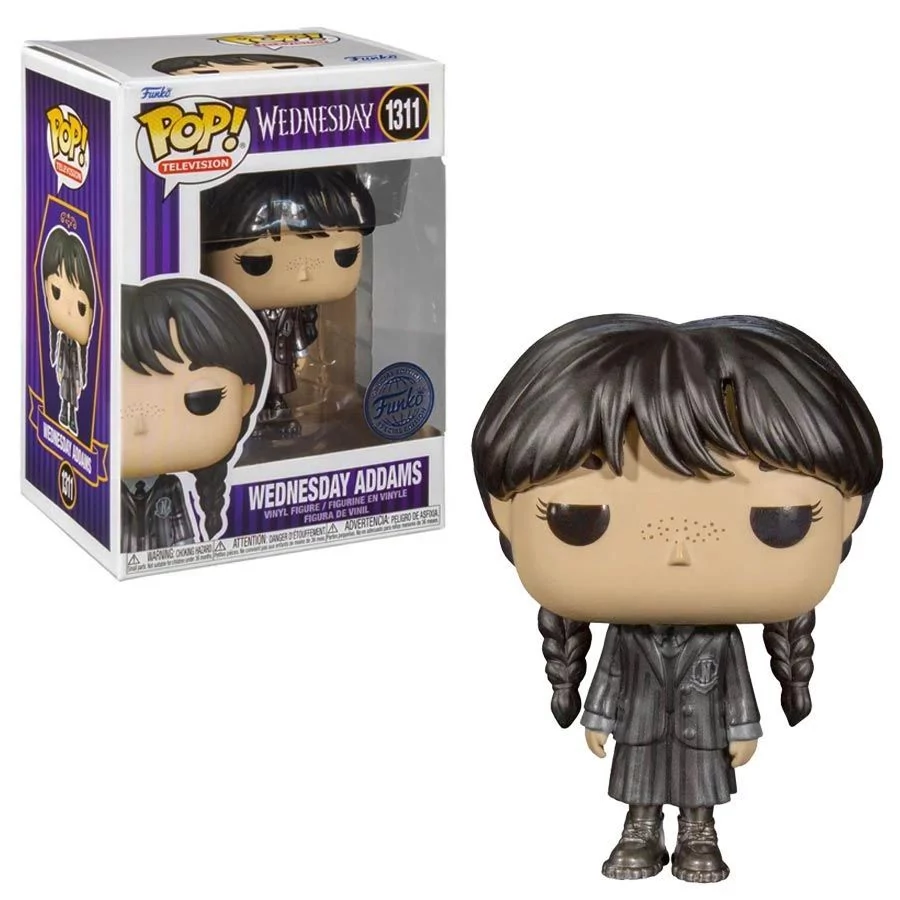 Wednesday POP! TV Vinyl Figura - Wednesday Addams 9 cm (Metallic - Exclusive) #1311