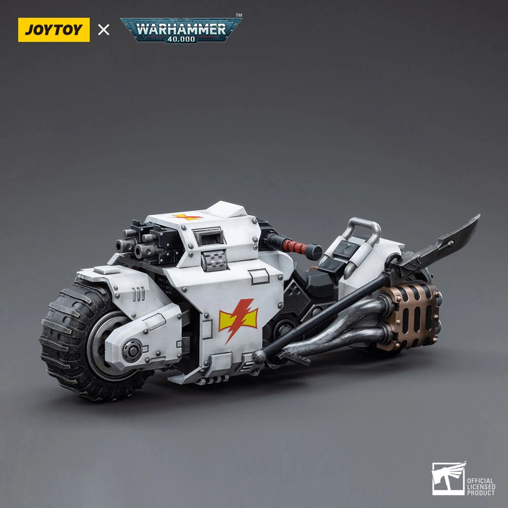 Warhammer 40k Akciófigura Jármű - 1/18 White Scars Raider-pattern Combat Bike 22 cm