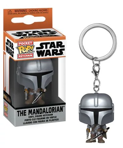 Star Wars The Mandalorian Pocket POP! Kulcstartó - The Mandalorian with Darksaber 4 cm