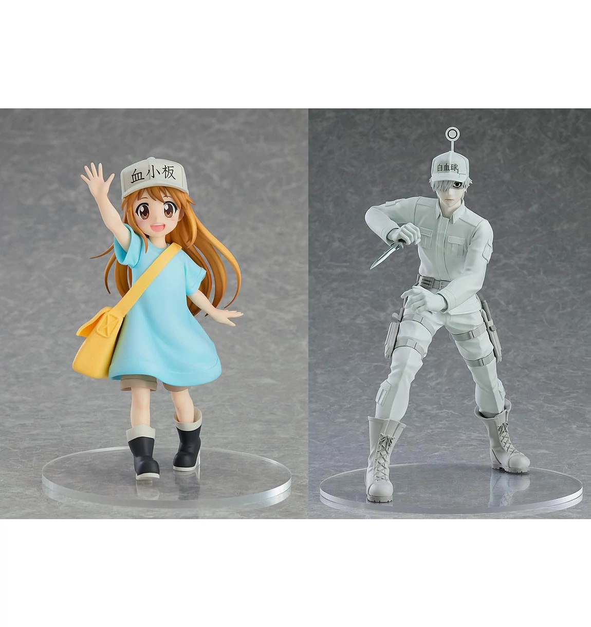 Cells at Work! Pop Up Parade PVC Szobrok - Platelet 15 cm + White Blood Cell (Neutrophil) 19 cm