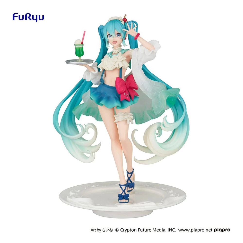 Hatsune Miku SweetSweets Series PVC Szobor - Hatsune Miku Melon Soda Float 18 cm