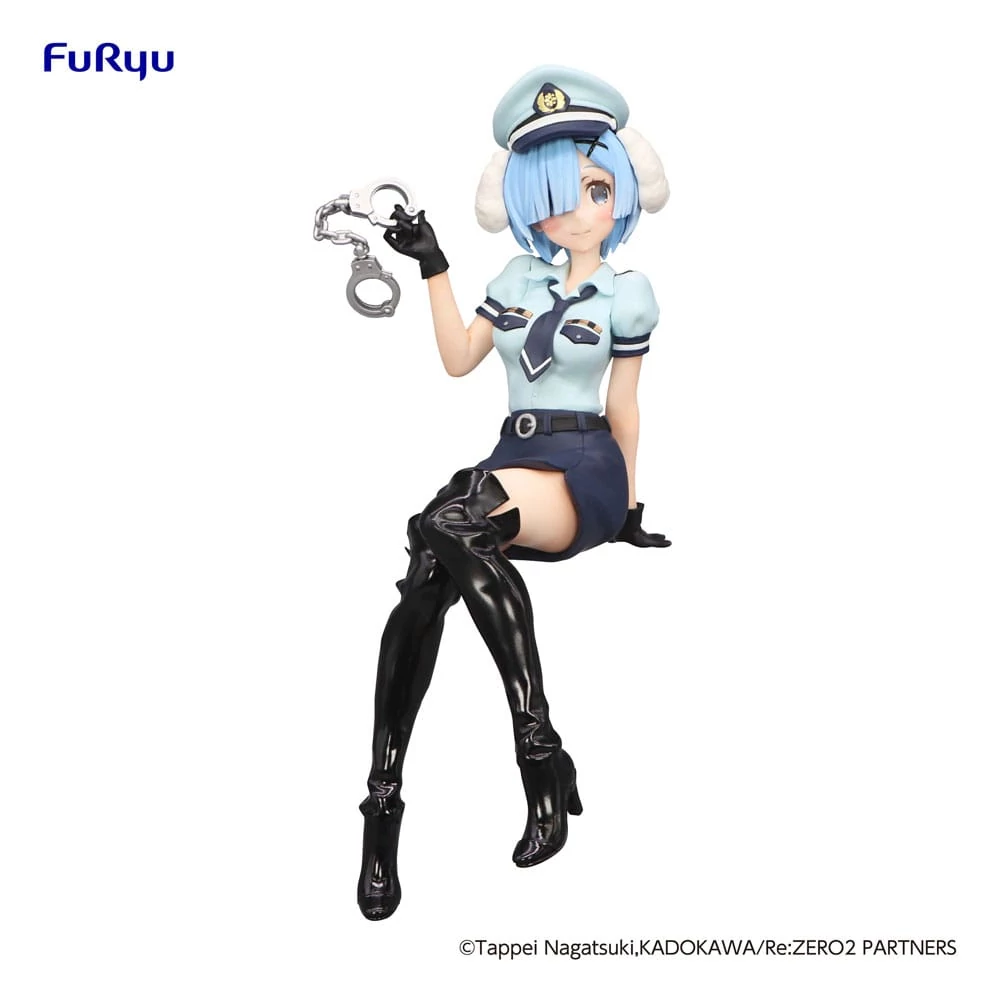 Re:Zero Noodle Stopper PVC Szobor - Rem Police Officer Cap with Dog Ears 14 cm